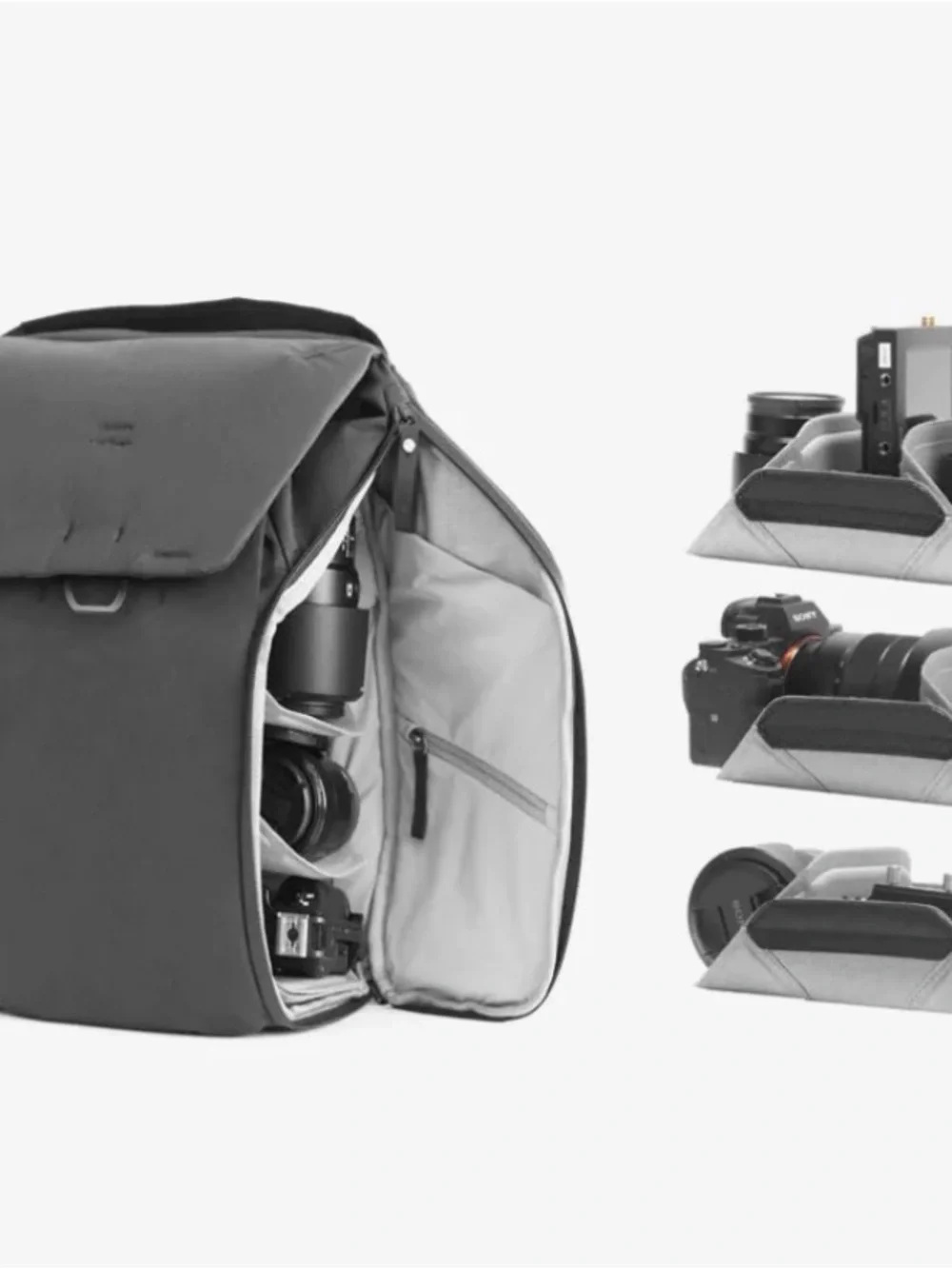 Peak design Men's Gray the everyday 20L Backpack with Leather Trim